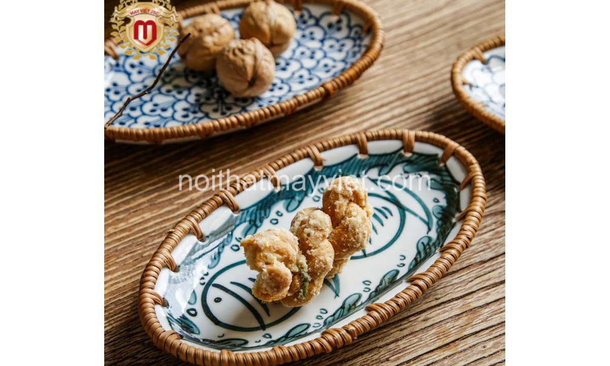 Khay Đựng Đồ Mây Tre KDMT006
